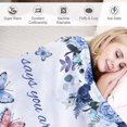 thumbnail image 4 of Christian Blanket for Women, Blue Rose Butterfly Ultra Soft Religious Gifts Blankets with Bible Verse and Inspirational Thoughts, Warm Plush Prayers Healing Throw Blankets, 60"x50", 4 of 6