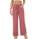 thumbnail image 4 of Amzcrzy Pantalones Mujer A Rayas Informales Cintura Alta Cordón Elástico Tipo Bóxer Cómodos Holgados Anchos Con Bolsillos Tallas S-2XL Rojo, 4 of 8