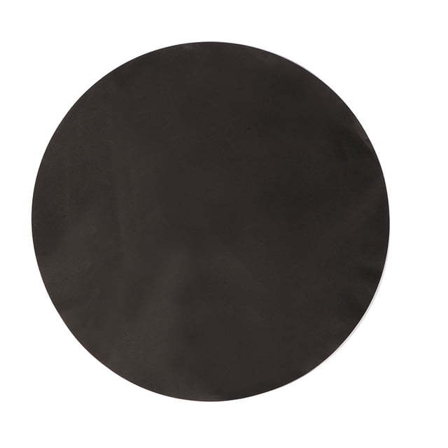 Tapete de silicona antiadherente lavable y resistente al calor para cocina de gas, barbacoa, redondo, negro, 40 cm