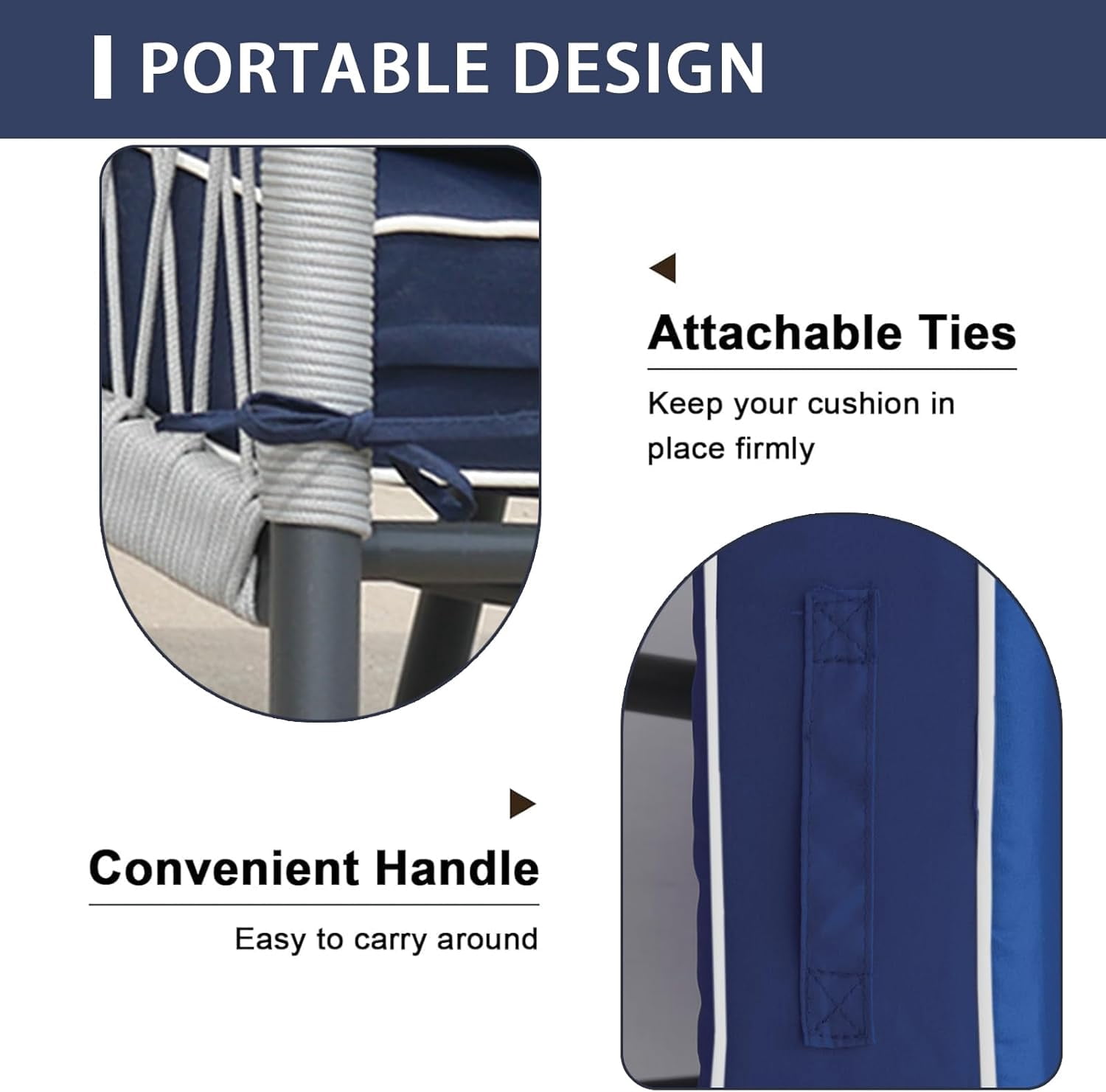 FKS LIFE Outdoor Patio Chair Cushions Set 24 L X 24 W X 4 H Waterproof & Fade Resistant Deep Seat and Back Cushions with Removable Covers Outdoor Seat Cushion Set for Chairs and Sofas