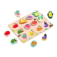 thumbnail image 1 of Rompecabezas de madera Rompecabezas de madera Peg Puzzle Juguete Educación colorida Forma múltiple frutas Yotijar none, 1 of 6