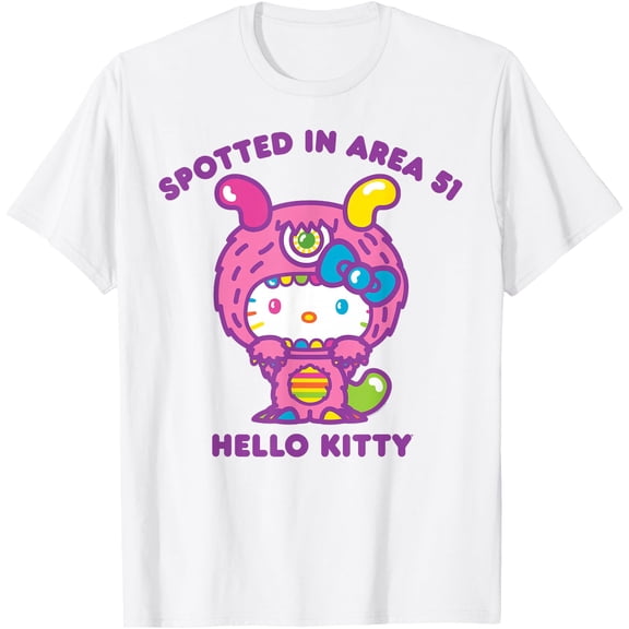 Hello Kitty Cute Alien Sighting DTG Print Unisex T-Shirt