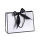 thumbnail image 1 of 10Pcs Bow Ribbon Paper Bag Multi Color Portable Clothing Handle Bag Convenient Reusable Present Wrap Bag (BlackWhite, 32 * 25 * 11cm), 1 of 5