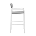 thumbnail image 4 of Modway Raleigh Outdoor Patio Aluminum Bar Stool Set of 2 in White Gray, 4 of 8