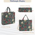 thumbnail image 6 of FORMRS Womens Corduroy Tote Bag Crossbody Shoulder Handbag with Pocket, Christmas Holly Leaves, 6 of 7