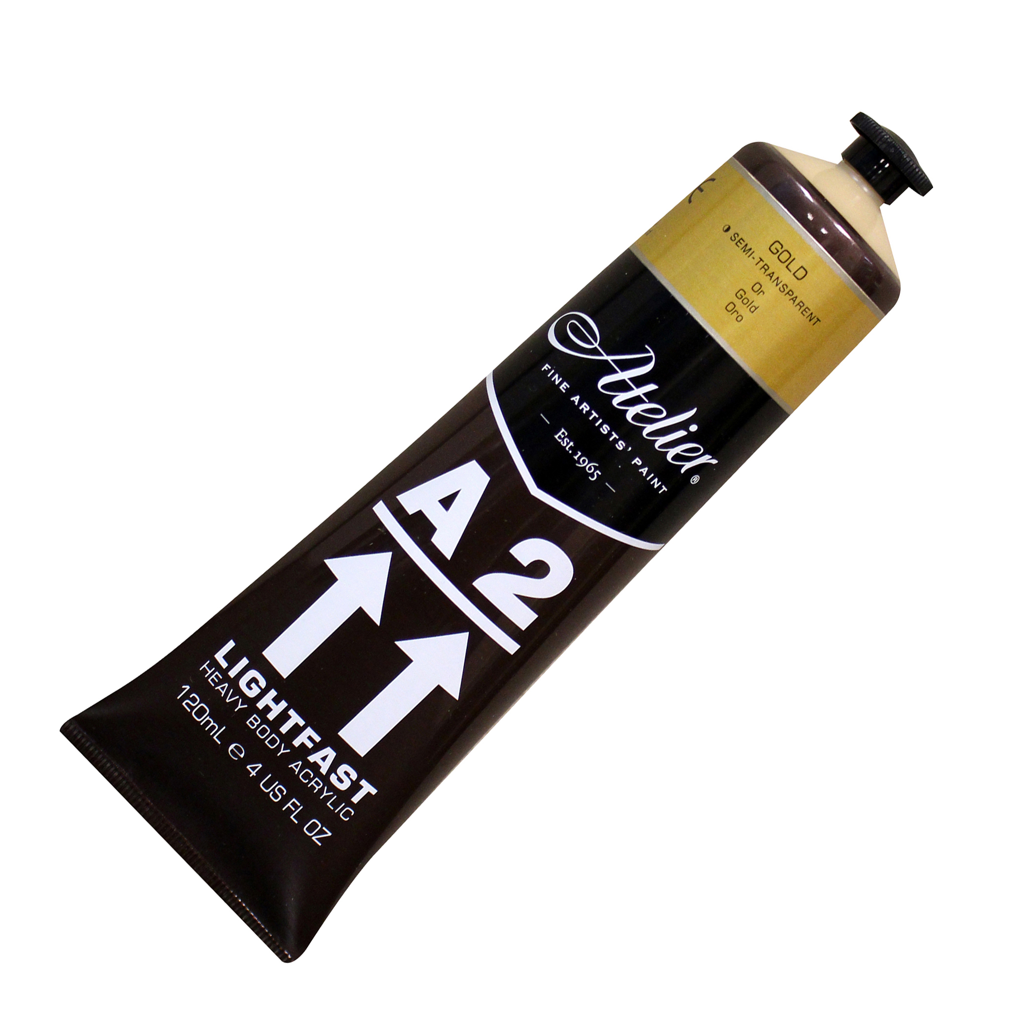 Atelier A2 Heavy Body Lightfast Artist Acrylic, 4 oz., Gold, Pack of 3