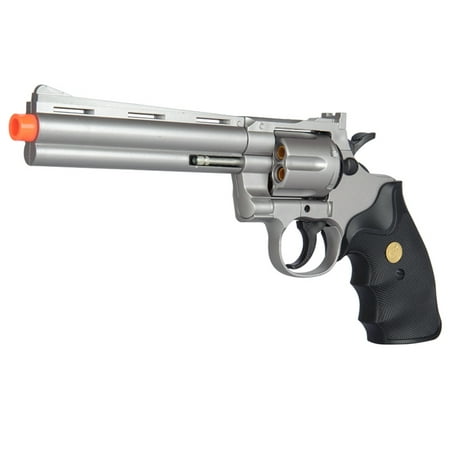 - G36B Spring Airsoft Gun - 6 SHOT 357 MAGNUM REVOLVER w/ Shells + 6mm BBs - SILVER