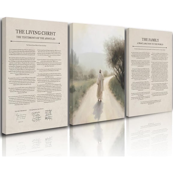 FCCUYE Jesus Christ Walking on Water Canvas Christian Wall Art - Set of 3, 12"x16"