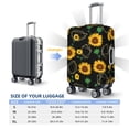 thumbnail image 6 of Easygdp Sunflowers3 Print Elastic and Washable Suitcase Protective Cover with Hidden Zipper Fits 18-32 inch Luggage -Medium, 6 of 9