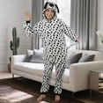 thumbnail image 5 of PJKOBMJ Cute Adult Onesie - Animal Cosplay Costume - Unisex Costume Adult Plush Fluffy One Piece Cosplay Suit for Adults, Women and Men(Dalmatian-White-L), 5 of 7