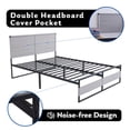 thumbnail image 7 of Queen Size with Headboard and Footboard, Mattress Platform with Storage Space - Grey, 7 of 7
