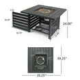 thumbnail image 3 of Noble House Rene Outdoor Square Iron Fire Pit in Matte Black, 3 of 8