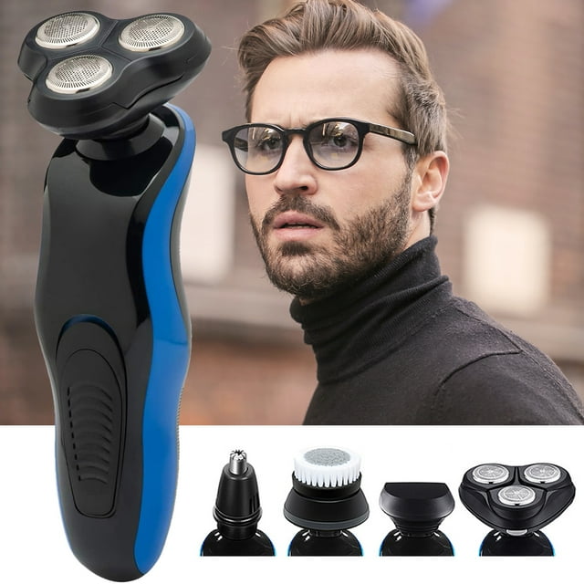 Afeitadora eléctrica para hombres Afeitadora húmeda y seca Afeitadora eléctrica Recortadora de barba impermeable
