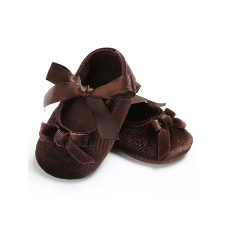 

Ymiytan Toddler Flats Ribbon Tie Mary Jane First Walker Dress Shoes Walking Comfort Breathable Prewalker Loafer Flat Brown 5C