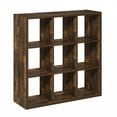 thumbnail image 2 of Furinno Cubicle Open Back Decorative Cube Storage Organizer in 9-Cube Amber Pine, 2 of 9