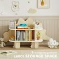 thumbnail image 4 of Qaba Kids Bookshelf, Kids Bookcase, Toy Storage Organizer, Dinosaur Themed, 4 of 10