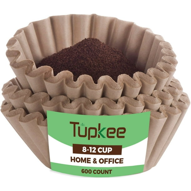 Tupkee Coffee Filters 812 Cups Basket Style, 600 Count, Natural