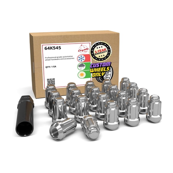 Tuercas y accesorios para ruedas, M12 x 1.5, 35 mm, cromadas, 20 unidades