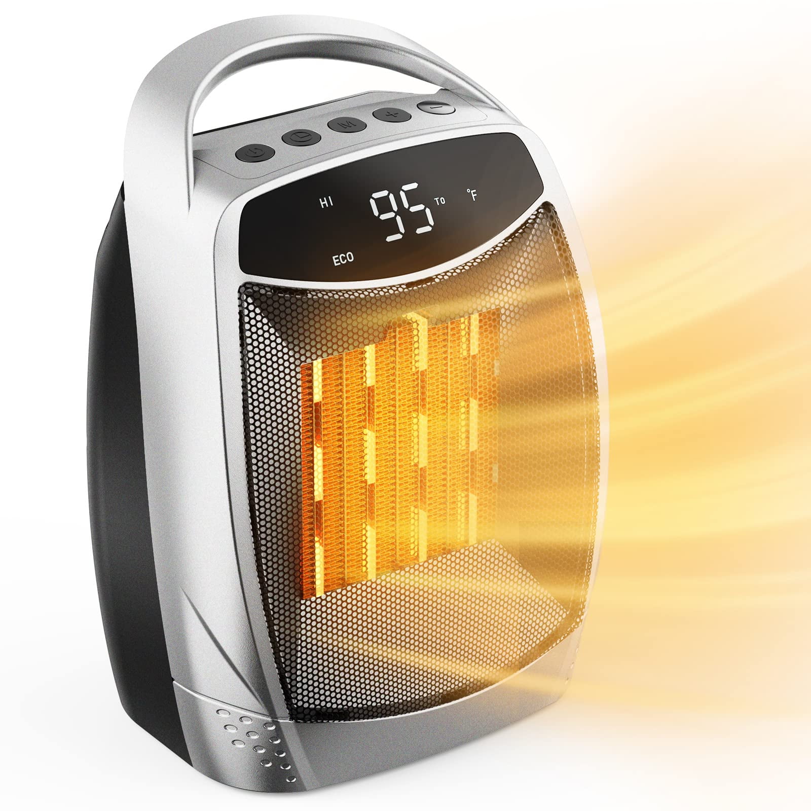 Digital Space Heater, 2022 Upgraded 1500W Fast Heating Electric Ceramic  Heater with 4 Modes, Timer, Overheating u0026 Tip-Over Protection, ETL Listed ,  Small Portable Heater for Room - Walmart.com