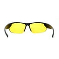 thumbnail image 2 of Mens Night Driving Yellow Lens Half Rim Sport Wrap Plastic Sunglasses, 2 of 4