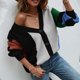 thumbnail image 4 of Cárdigan de punto para mujer, cárdigan de punto con cuello en V, cárdigan de punto, abrigo, diseño de última generación, 4 of 7