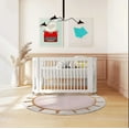 thumbnail image 4 of BUNGALOWANDBEYOND Cotton Round Rug | Pastel Color Soft Rug | Round Tufted Rug | Circle Rug | Kids Room Rug | Rugs For Kids Bedroom | Boho Cotton Rug For Decor | 2.11 ft Diameter, 4 of 5