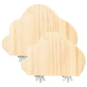 HOKARUA 2pcs Bird Hamster Platform Wooden Cloud Shape Springboard Bird Perch Stand Hamster Playground