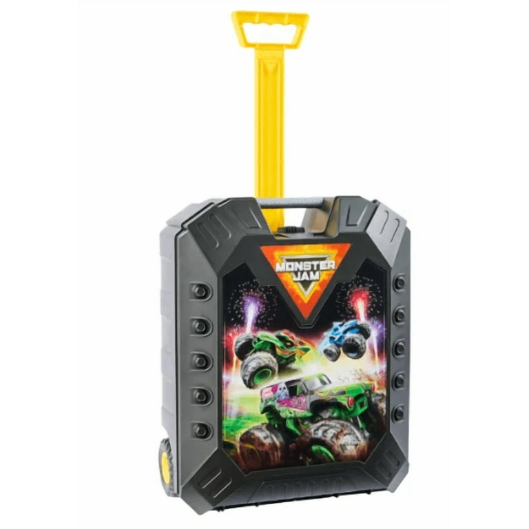 Monster Jam Pit Party Carrying Case, Includes 10 Trucks