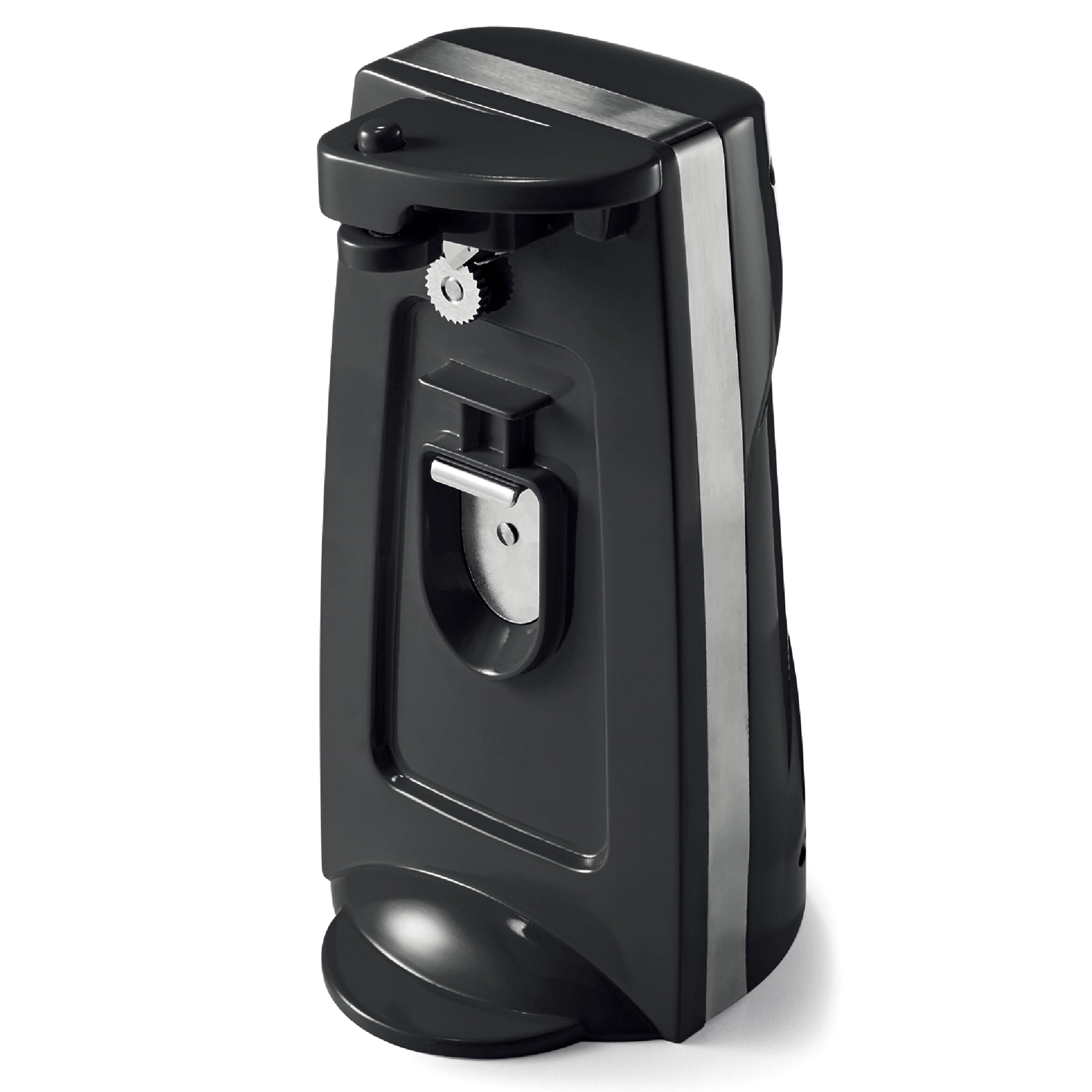 Mainstays Can Opener and Knife Sharpener, Bottle Opener with Removable Cutting Lever Black