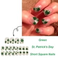 thumbnail image 2 of Press on Nails MIXFOSAHN Short Square para el Día de San Patricio, 24 unidades, 2 of 9