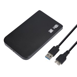 Graflsoa Slim 10mm USB 3.0 External Hard Drive Enclosure for 2.5" SATA SSD/HDD, 6Gbps Transfer Speed, Aluminum Alloy Case in Black/Blue/Silver/Red
