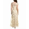 thumbnail image 2 of Adrianna Papell womens  Floral Embroidered Godet Gown, 8, Brown, 2 of 3