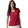 thumbnail image 1 of Hanes T-Shirt à Col en V Nano-T pour Femmes, TP, Rouge Vintage, 1 of 7