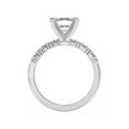 thumbnail image 3 of Ammo Jewel 2.3 Ct Emerald Cut Lab Created Diamond Engagement Ring - 14K White Gold Plated Prong Setting - Wedding Ring for Women - Suitable for Anniversaries, Birthdays, and Everyday Wear, 3 of 3
