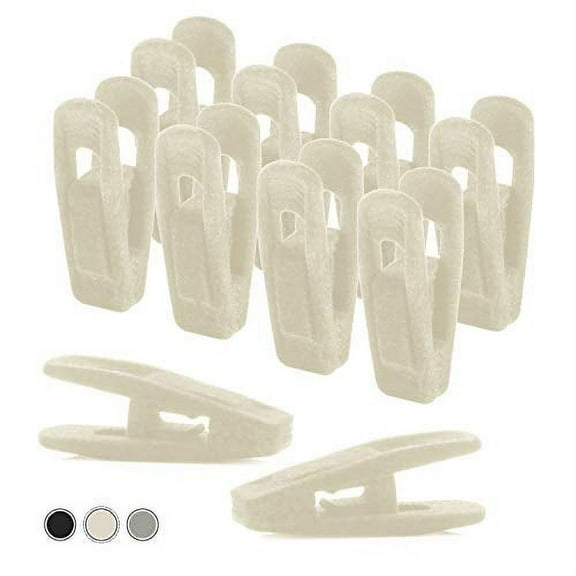 'Closet Accessories', Velvet Clips, 20 Pack. Ivory. [Beige/Off-White]
