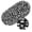 Bubbles-black, variant on Pebbles Bath Mat Clear Non-Slip Bathtub Mat with Suction Cups, Drain Holes for Bathroom Showers, Tub, Machine Washable, Latex Free Safe Shower Mats, Oval 27 x 14 Inch