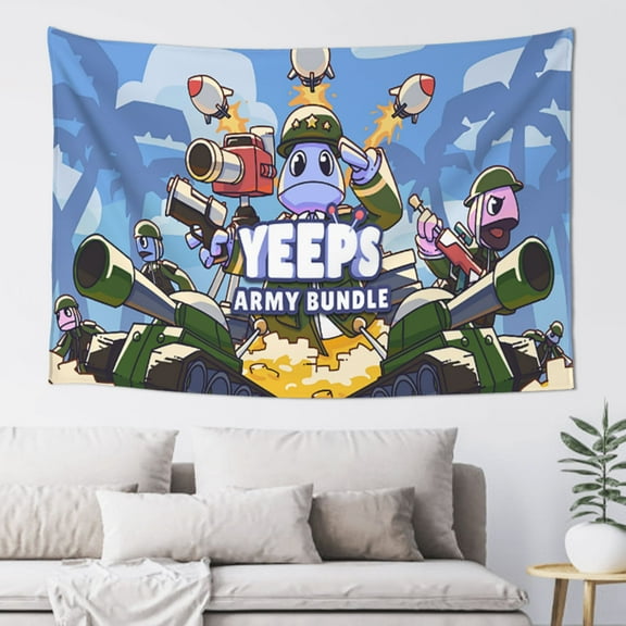 Yeeps Hide and Seek Wall Tapestry Poster for Bedroom Aesthetics Room Decor Flag Wall Hanging for Teen Girls Men Dorm Living Room (60''x40'')