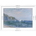 thumbnail image 5 of Art.com Cliffs and Sailboats at Pourville Giclee Print by Claude Monet, White Frame Wall Art, 44" x 32", 5 of 5