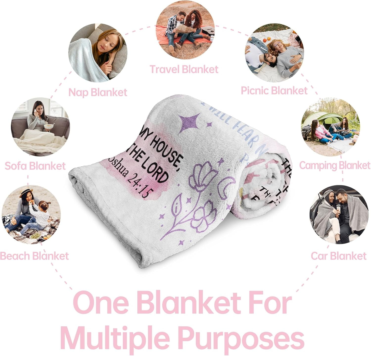 Baptism Gifts for Girl Women, I am A Child of God Blankets, Christian Religious Inspirational Birthday First Communion Gifts for Sister, Friend