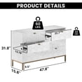 thumbnail image 3 of Boyel Living 6 Drawer Dresser Cabinet, Modern Nightstand Accent Storage Cabinet with Drawers for Living Room Bedroom Closet (White), 3 of 6
