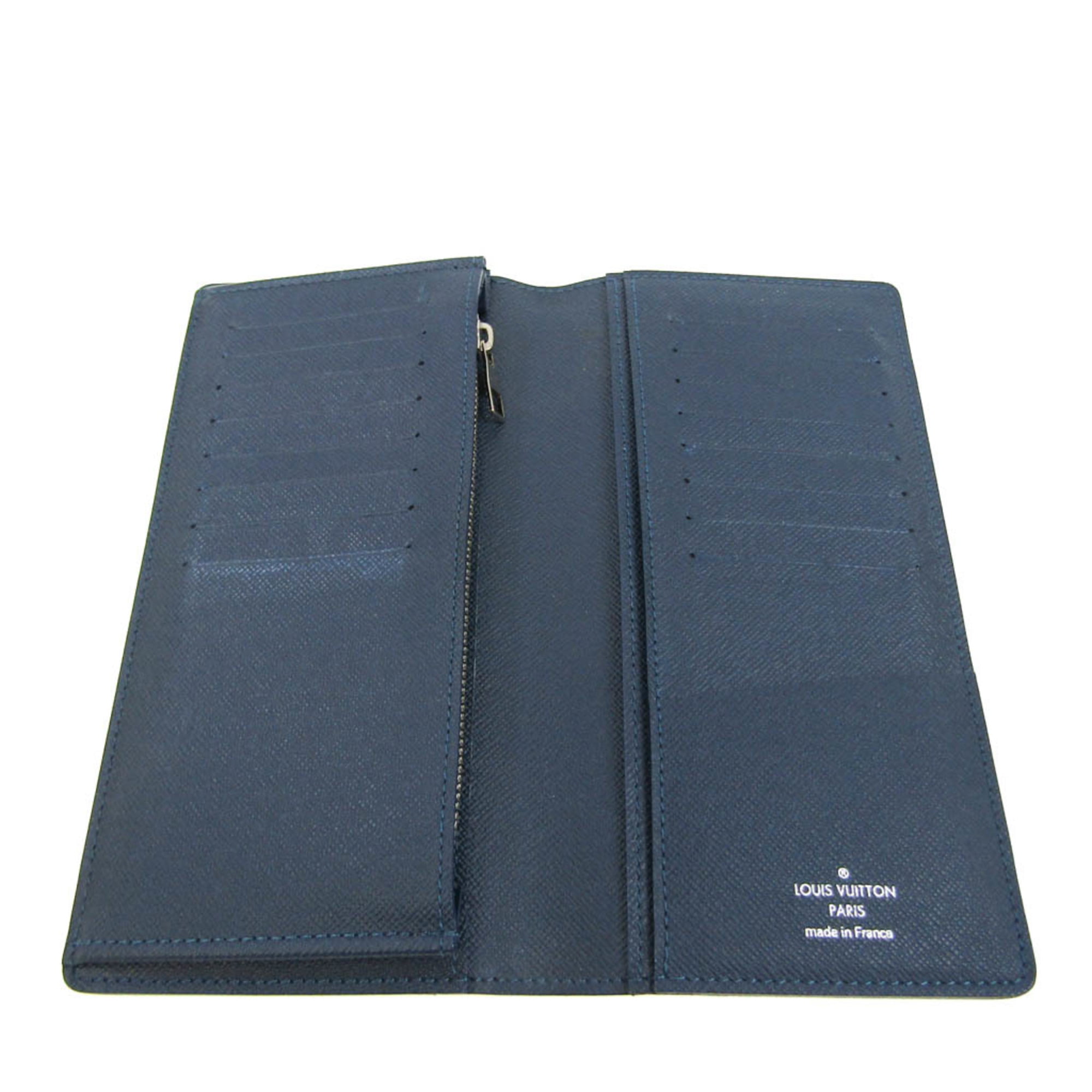 Louis Vuitton Taigarama Brazza Wallet Taigarama M30298 Men's Taiga Leather,Monogram  Long Wallet (bi-fold) Blanc,Gray