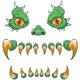 thumbnail image 1 of Decoraciones de puerta de garaje de Halloween, pegatina de cara de monstruo para garaje, arco, coche, puerta, decoración de ventana para suministros de decoración, decoraciones de Halloween de PVC LingWen 8390611021061, 1 of 1