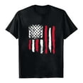thumbnail image 5 of ORT Womens American Flag T Shirt Patriotic Shirts 4th of July Gift Shirt USA Flag Stars Stripes Graphic Short Sleeve Casual Tops(Z1-Black,M), 5 of 5