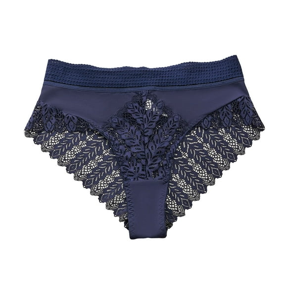 Byworldtasic Women's Lace Breathable Panties Cheeky Mid Rise Ladies Soft Stretch Underwear Panties