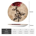 thumbnail image 2 of Yiaed Vintage Rose Botanical Art Print Bone China Decorative Plate Ceramic Dinner Plates Art Crafts with Display Stand-6in, 2 of 6
