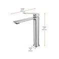thumbnail image 2 of Elegant Lighting Lena Single Hole Single Handle Bathroom Faucet In Brushed Nickel, 2 of 10