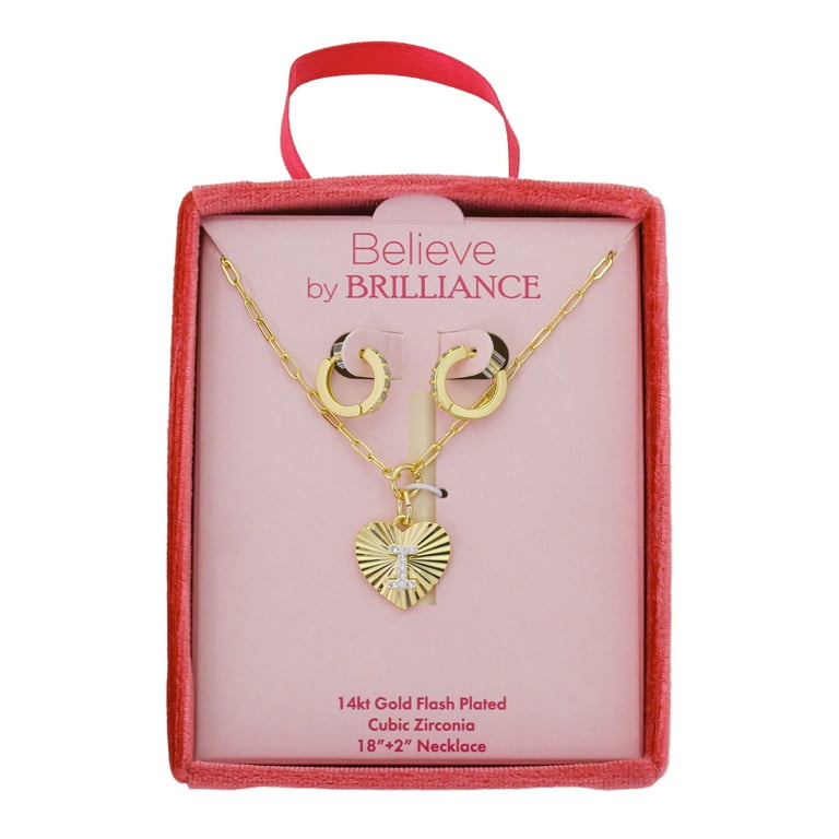 Believe by Brilliance Women's 14Kt Gold Flash Plated Cubic