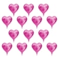 thumbnail image 1 of 10 globos de aluminio con forma de corazón de 25 cm para decoración de fiestas, bodas y cumpleaños (rosa rojo), 1 of 6