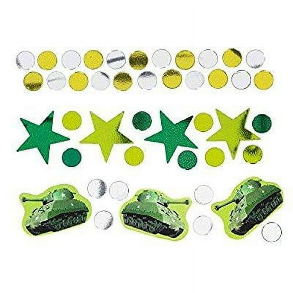 Adventurous Camouflage Confetti Birthday Party Decorations,10.3 x 7.