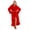 Red, variant on Women's Fuzzy Ruffle Robe Soft Fleece Shawl Collar Kimono Bath Robe Winter Plush Warm Lounge Housecoat with Pockets